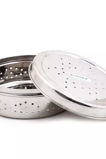 Coconut Stainless Steel Coriander Box/Food Storage/Kothamir Dabba - 1 Unit