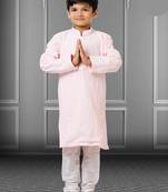 Chikankari Embroidered Kurta Pyjama For Boy's