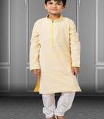 Chikankari Embroidered Kurta Pyjama For Boy's