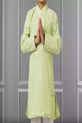 Chikankari Embroidered Kurta Pyjama For Boy's