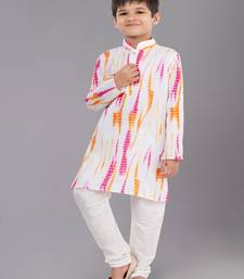 Printed Cotton Kurta Pyjama Set For Boy's