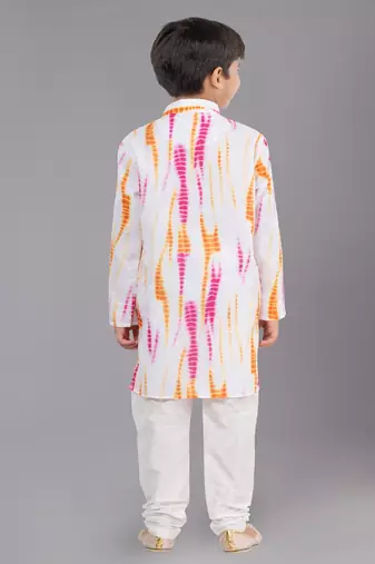 Printed Cotton Kurta Pyjama Set For Boy's