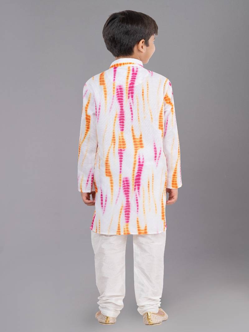 Printed Cotton Kurta Pyjama Set For Boy's