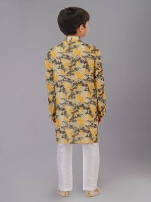 Printed Cotton Kurta Pyjama Set For Boy's 4