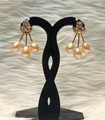 Mannat raj pearls and jewellers natural fresh water hyderabadi pearls danglers