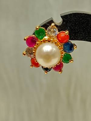 Mannat raj pearls and jewellers natural pearls designer studs 1