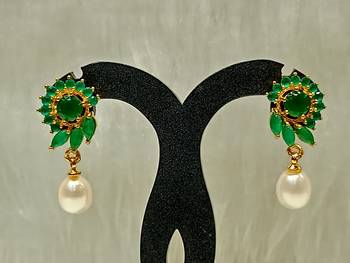 Mannat raj pearls and jewellers natural pearls designer danglers 4
