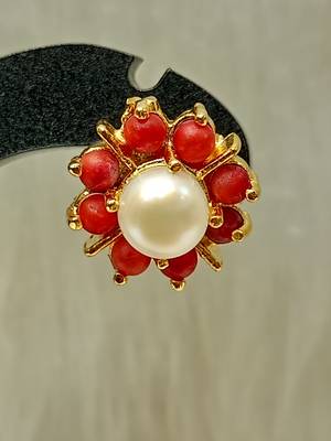 Mannat raj pearls and jewellers hyderabadi unique corals studs 3
