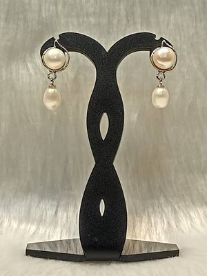 Mannat raj pearls and jewellers natural fresh water hyderabadi exclusive pearls danglers 1