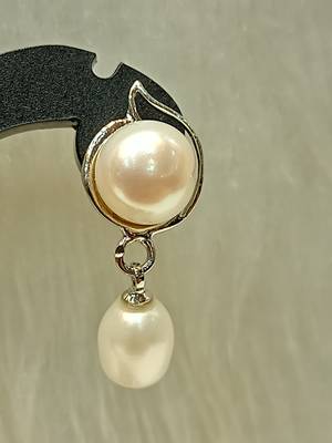 Mannat raj pearls and jewellers natural fresh water hyderabadi exclusive pearls danglers 3