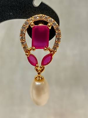 Mannat raj pearls and jewellers natural fresh water hyderabadi unique pearls danglers 2