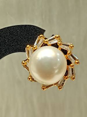 Mannat raj pearls and jewellers natural fresh water hyderabadi beautiful pearls studs 3