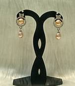 Mannat raj pearls and jewellers natural fresh water hyderabadi exclusive pearls danglers