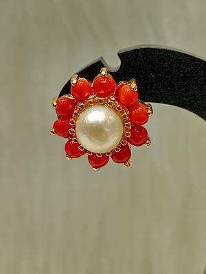 Mannat raj pearls and jewellers hyderabadi unique corals studs 3