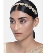 Traditional floral kundan pearl studded rajasthani sheeshphool:: mathapatti for women