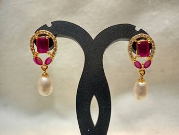 Mannat raj pearls and jewellers natural hyderabadi charming danglers 2