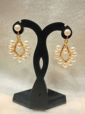 Mannat raj pearls and jewellers natural hyderabadi daily wear danglers 3