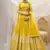 yellow georgette sequin wedding lehenga set choli with dupatta