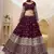 wine sequins georgette lehenga set choli with dupatta with dupatta