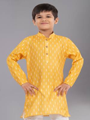Printed Cotton Kurta Pyjama Set For Boy's 5