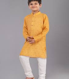 Printed Cotton Kurta Pyjama Set For Boy's