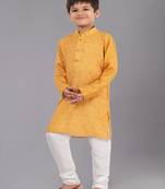Printed Cotton Kurta Pyjama Set For Boy's