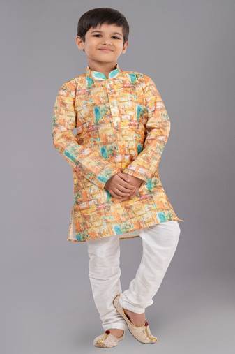 Mono Fabric-Polystar Boy's Kurta Pyjama