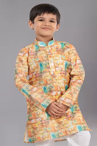 Mono Fabric-Polystar Boy's Kurta Pyjama
