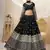 black sequins georgette lehenga set choli with dupatta with dupatta
