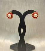 Mannat raj pearls and jewellers hyderabadi unique corals studs