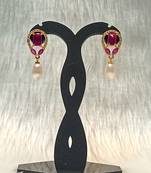 Mannat raj pearls and jewellers natural fresh water hyderabadi unique pearls danglers