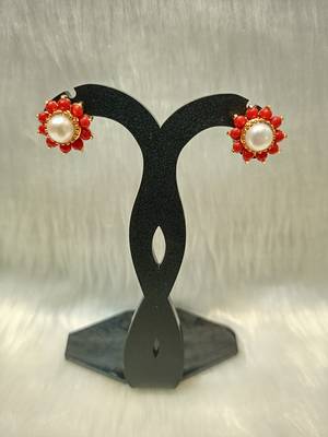 Mannat raj pearls and jewellers hyderabadi unique corals studs 5