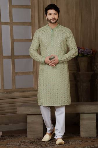 Arruga stylish embroidery gold sequins kurta pajama