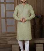 Arruga stylish embroidery gold sequins kurta pajama