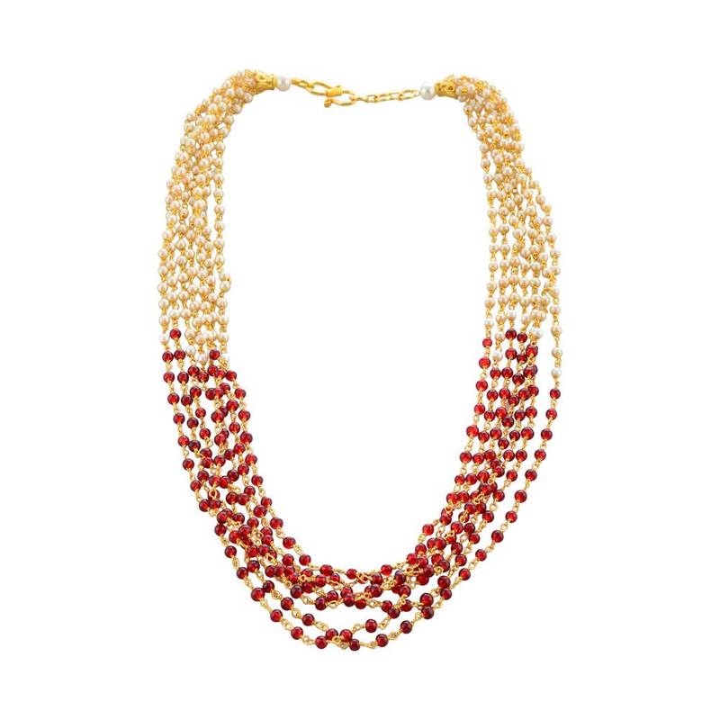 fancy moti necklace