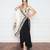 Black tie up saree with draped skirt & blouse