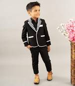 Black with stylish stripe tuxedo set