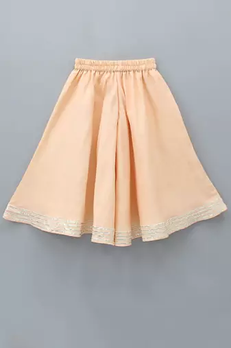 Peach and aqua green sharara set