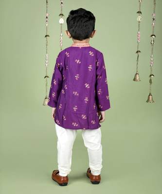 Purple honey bee printed purple kurta set 2