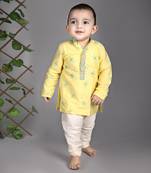 Yellow honey bee printed kurta set