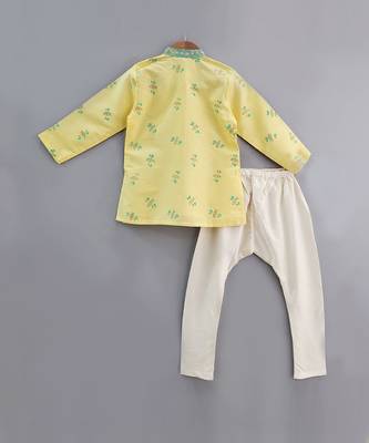 Yellow honey bee printed kurta set 5