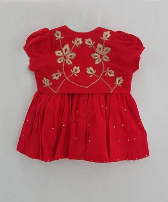 Red jamana girls dress 5