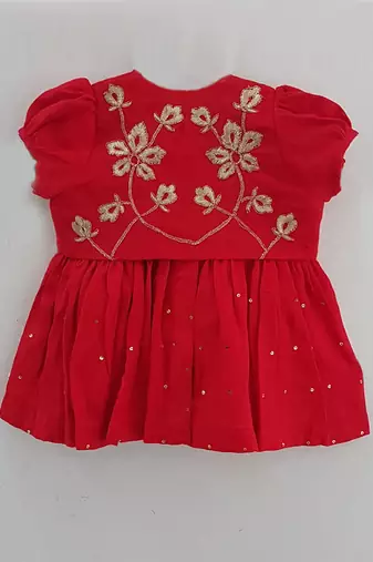 Red jamana girls dress