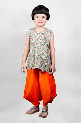 Multicolor printed peplum set