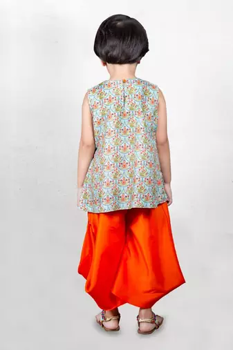 Multicolor printed peplum set