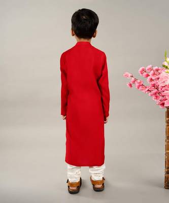 Red sequence kurta set 4