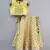 Yellow floral printed ghagara set