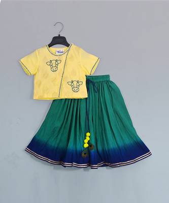 Yellow shaded ghagara set 1
