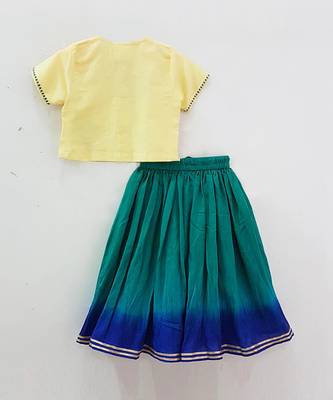 Yellow shaded ghagara set 2