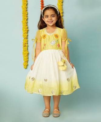 Yellow shaded dress 1